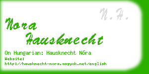 nora hausknecht business card